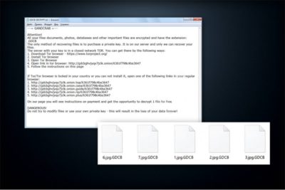 Το σημείωμα λύτρων του GandCrab ransomware