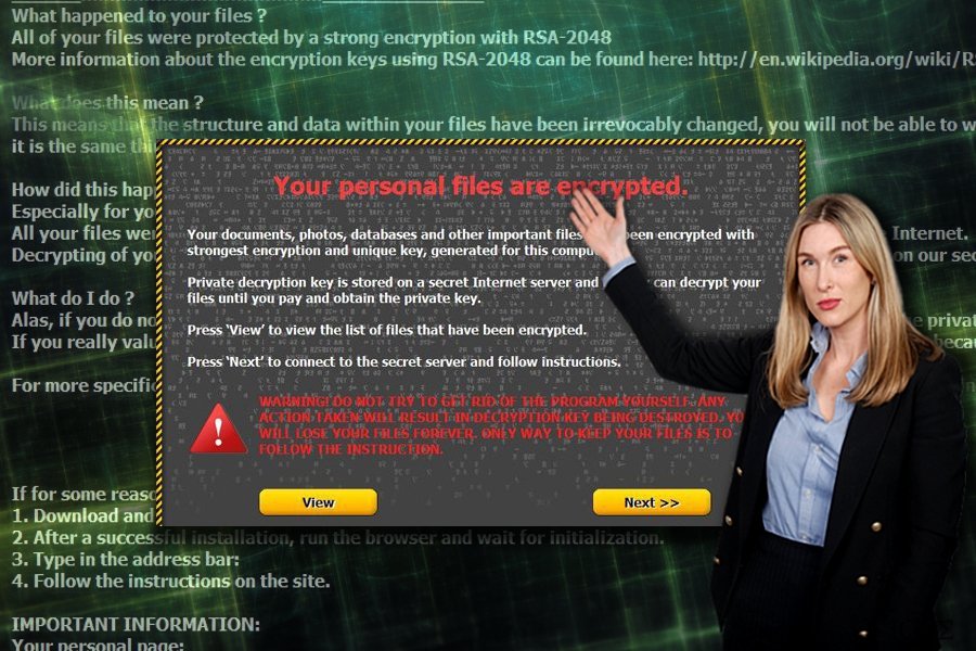 Στιγμιότυπο λήψης οθόνης του σημειώματος λύτρων του ιού Onion ransomware